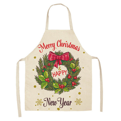 Festive Christmas Cotton & Linen Apron Collection – Perfect for Holiday Cooking & Baking