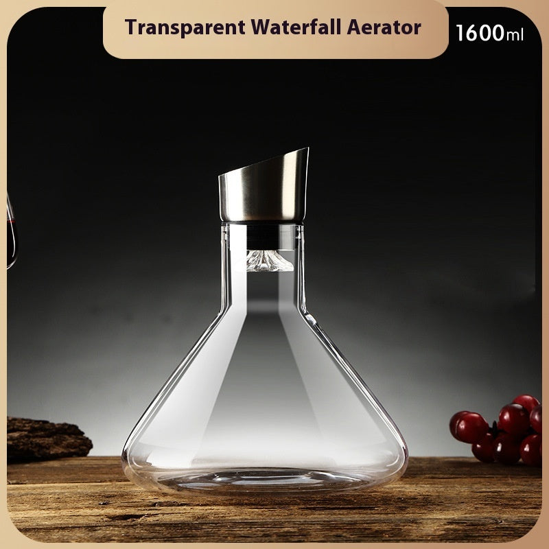 Iceberg Waterfall Crystal Wine Decanter – Lead-Free Quick Decanter for Enhanced Flavor