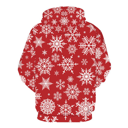 Men's Christmas Snowflake Hoodie - Festive Casual Pullover for the Holiday Season