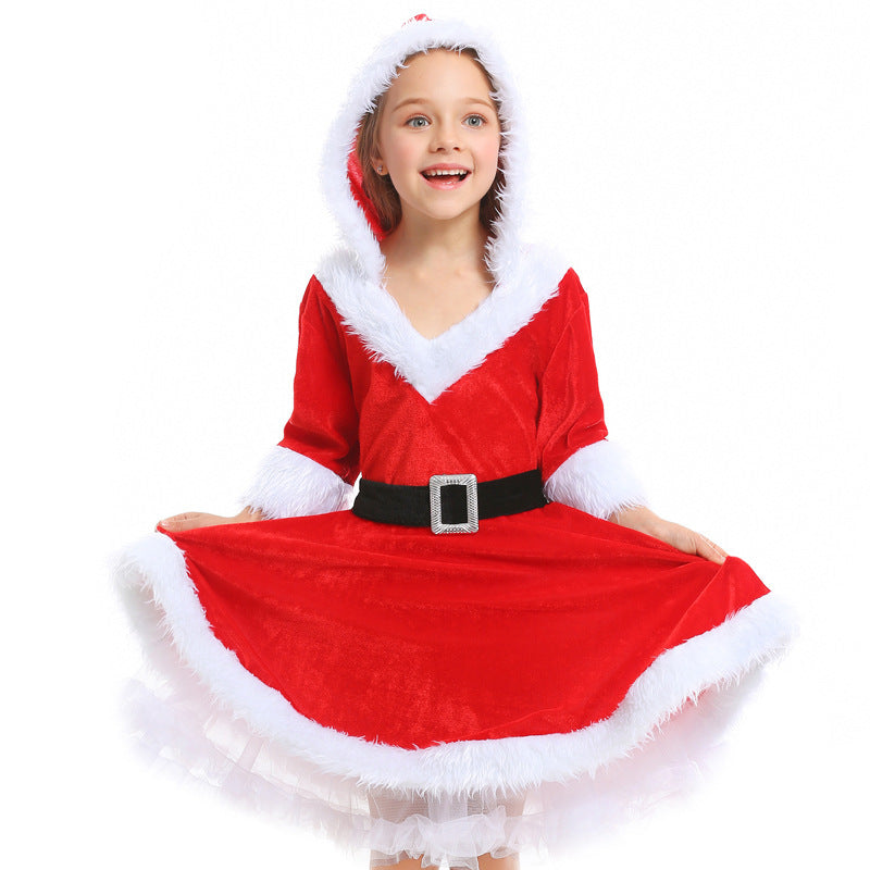 Adorable Red Santa Tutu Dress – Christmas Girl’s Festive Costume