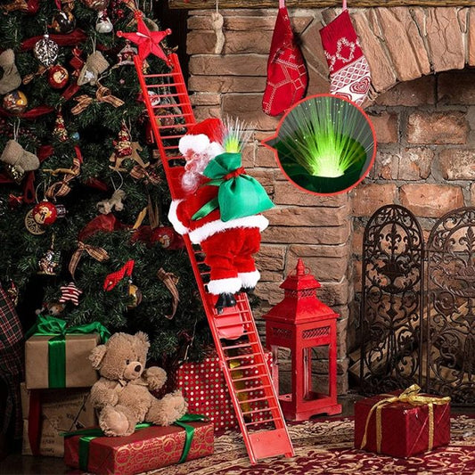 Magical Electric Santa Claus Climbing Ladder – Bring Holiday Cheer to Your Home!