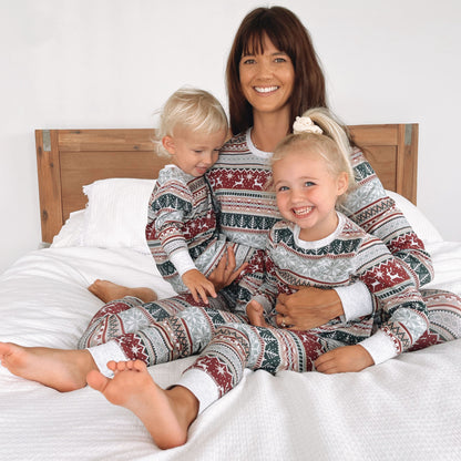 Classic Nordic Christmas Family Pajama Set – Cozy Holiday Homewear for the Whole Family