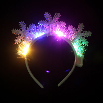 LED Christmas Hair Band | Festive Light-Up Headbands for Holiday Cheer - Reindeer, Candy Cane & Christmas Tree Styles