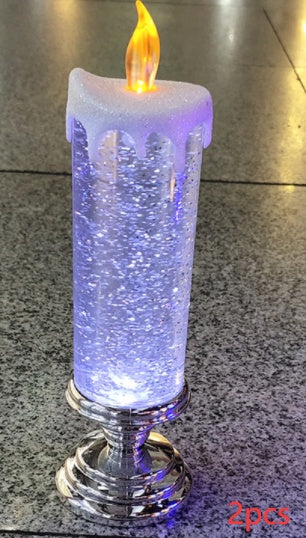 Enchanting Color-Changing LED Glitter Candle – Rechargeable & Waterproof Home Decor