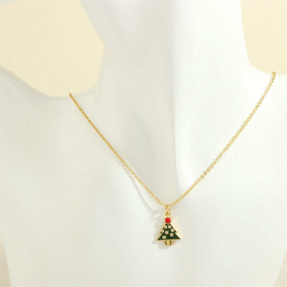 Festive Christmas Charm Necklace – Adorable Santa, Snowman, and Elk Designs for Holiday Cheer