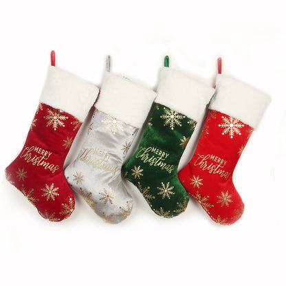 Christmas Decorative Stockings with Embroidery for Candy and Gifts