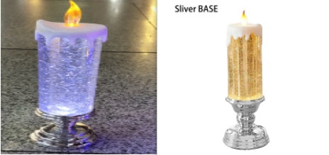 Enchanting Color-Changing LED Glitter Candle – Rechargeable & Waterproof Home Decor