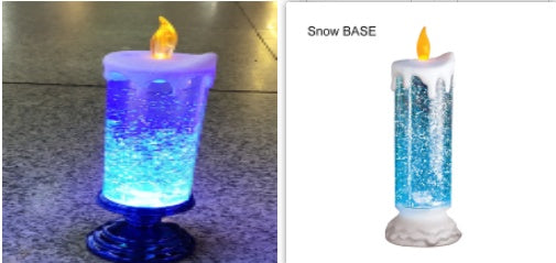 Enchanting Color-Changing LED Glitter Candle – Rechargeable & Waterproof Home Decor