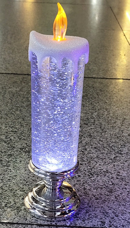 Enchanting Color-Changing LED Glitter Candle – Rechargeable & Waterproof Home Decor