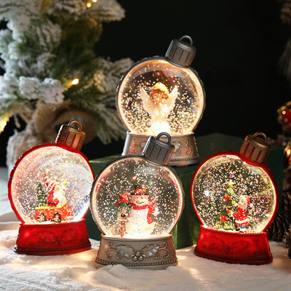 Luminous Christmas LED Snow Globe – Festive Holiday Scene Collection