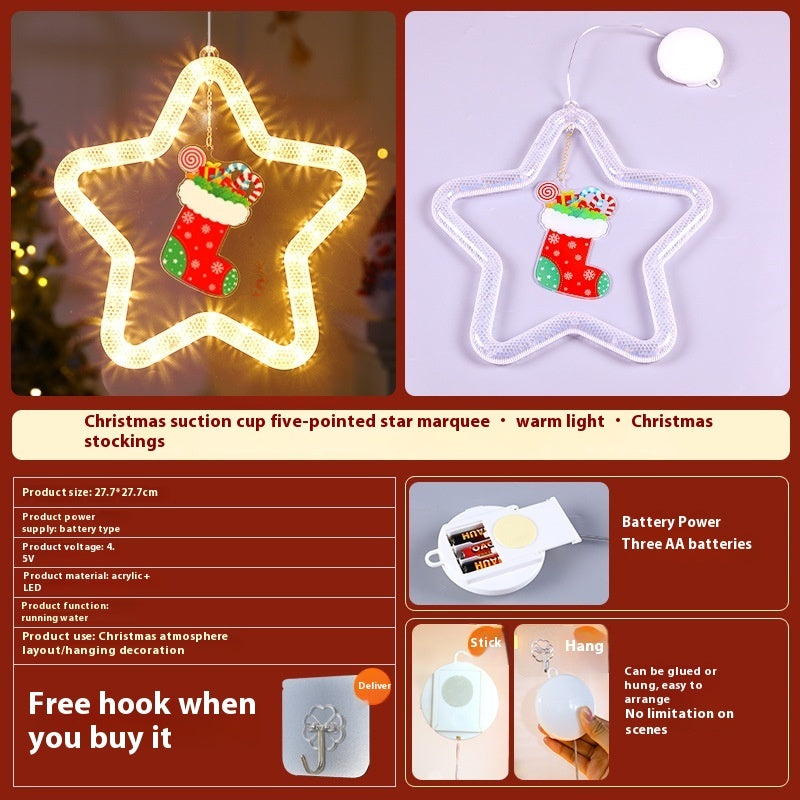 Sparkling LED Christmas Star Lights – Illuminate Your Windows and Doors This Holiday Season