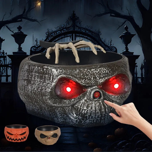 Motion-Activated Halloween Pumpkin Candy Bowl – Spooky Trick-or-Treat Fun with Surprise Moving Hand!