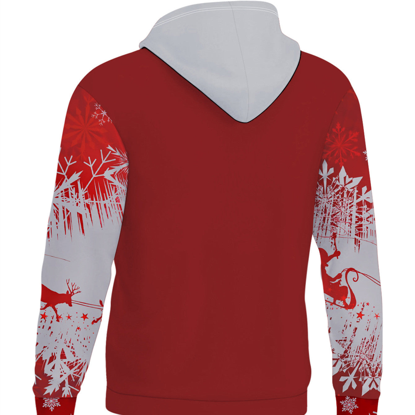 Men’s Festive Christmas Hoodie - Cozy Winter Wear with Santa Sleigh Print