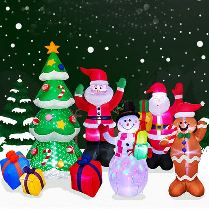 Festive LED Inflatable Christmas Decorations – Santa, Snowman, and Tree for a Magical Outdoor Display