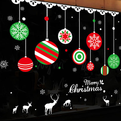 Festive Christmas Wall Stickers – Self-Adhesive Holiday Decor for Windows & Walls