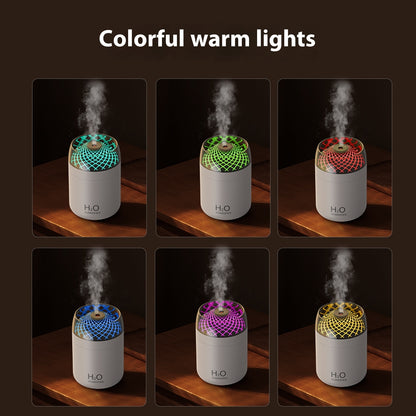 Colorful Light Spray Glass Cup Humidifier – Refresh Your Space with Mist and Mood Lighting