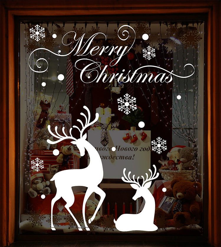 Festive Christmas Wall Stickers – Self-Adhesive Holiday Decor for Windows & Walls