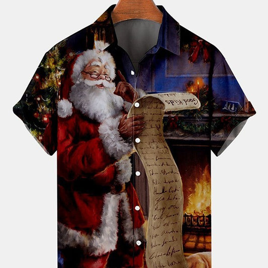 Festive Men's 3D Christmas Print Shirts – Holiday Spirit in Every Stitch!