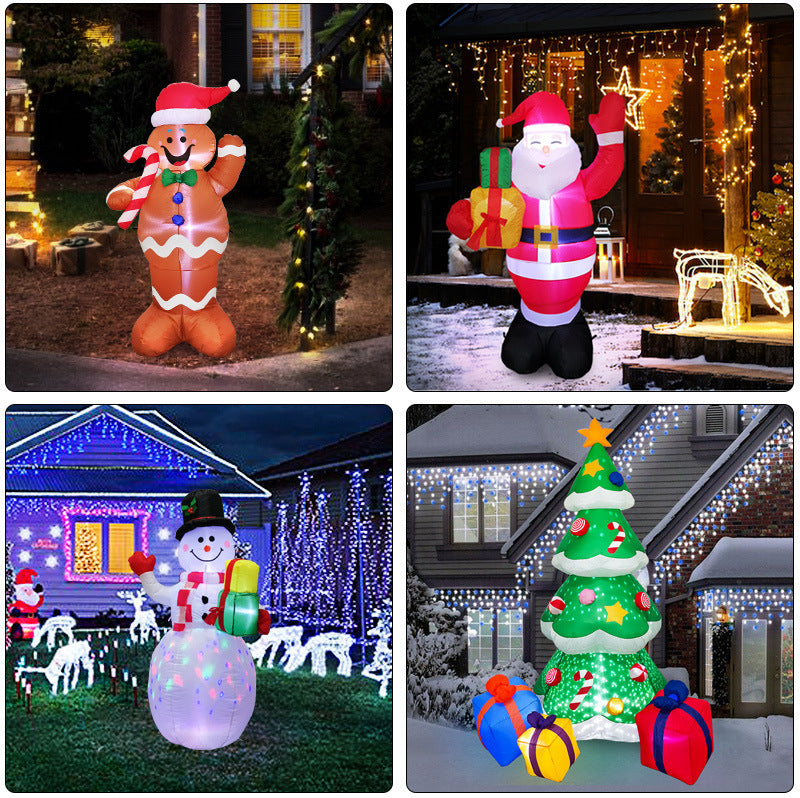 Festive LED Inflatable Christmas Decorations – Santa, Snowman, and Tree for a Magical Outdoor Display