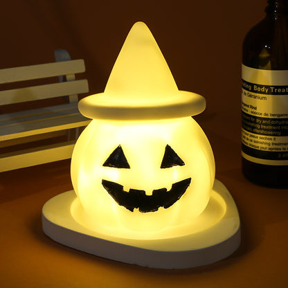 Halloween LED Glowing Pumpkin & Ghost Night Lamps – Adorable Spooky Ornaments for a Magical Glow!