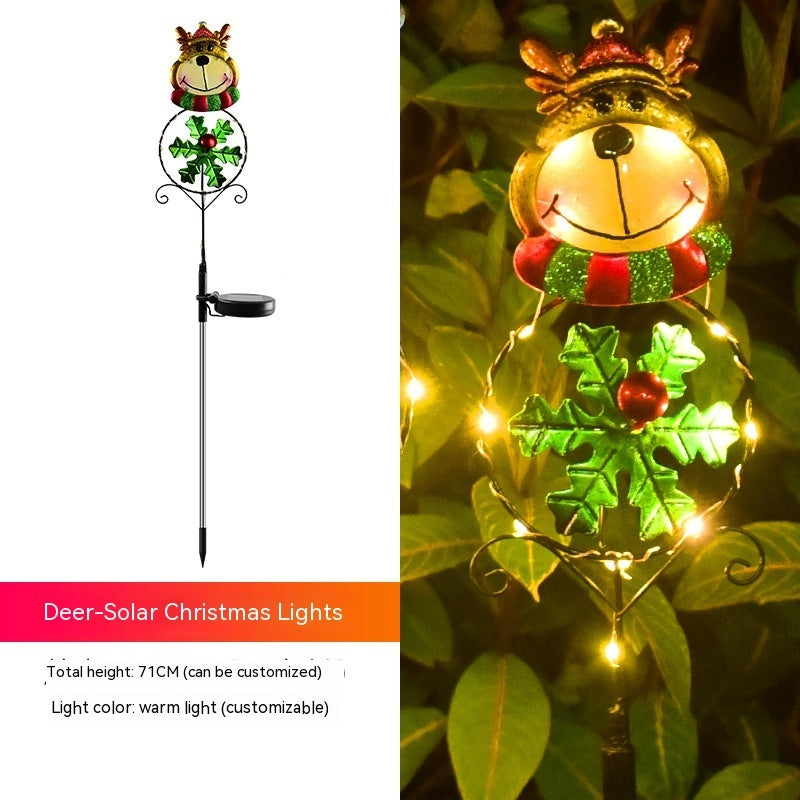 Solar Christmas Garden Lights – Festive LED Snowman, Santa, Reindeer & Penguin Yard Stakes!