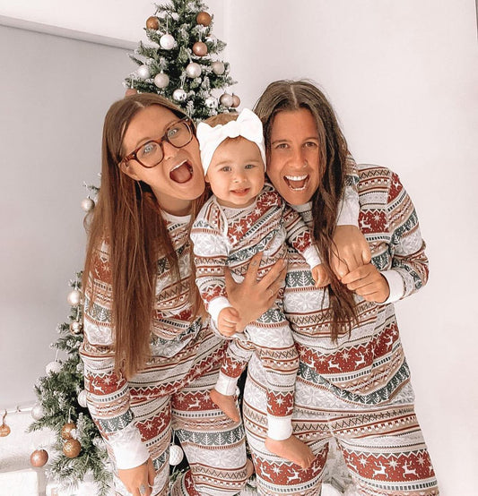 Classic Nordic Christmas Family Pajama Set – Cozy Holiday Homewear for the Whole Family