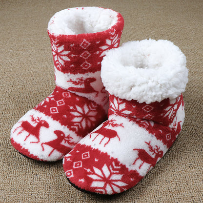 Cozy Christmas Elk Plush Slippers – Snuggle Up in Festive Comfort!