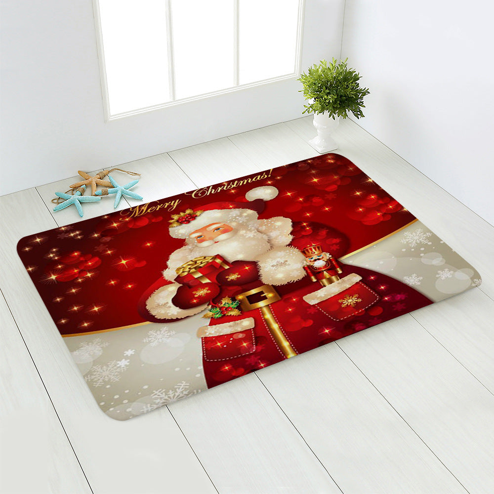 Festive Santa & Snowman Floor Mats – Cozy Christmas Decor for Your Home