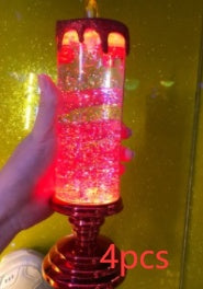 Enchanting Color-Changing LED Glitter Candle – Rechargeable & Waterproof Home Decor