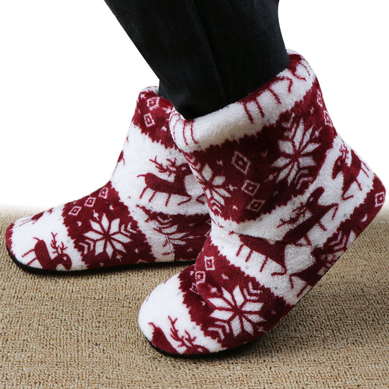 Cozy Christmas Elk Plush Slippers – Snuggle Up in Festive Comfort!