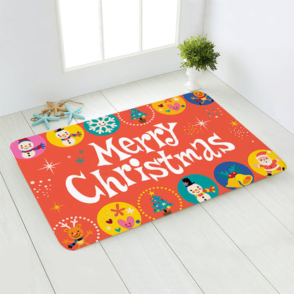 Festive Santa & Snowman Floor Mats – Cozy Christmas Decor for Your Home