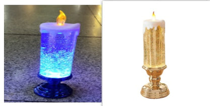 Enchanting Color-Changing LED Glitter Candle – Rechargeable & Waterproof Home Decor