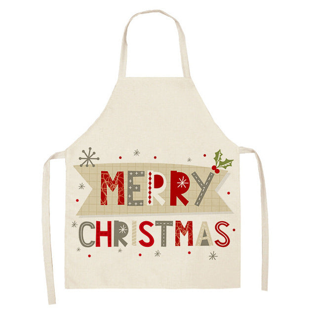 Festive Christmas Cotton & Linen Apron Collection – Perfect for Holiday Cooking & Baking