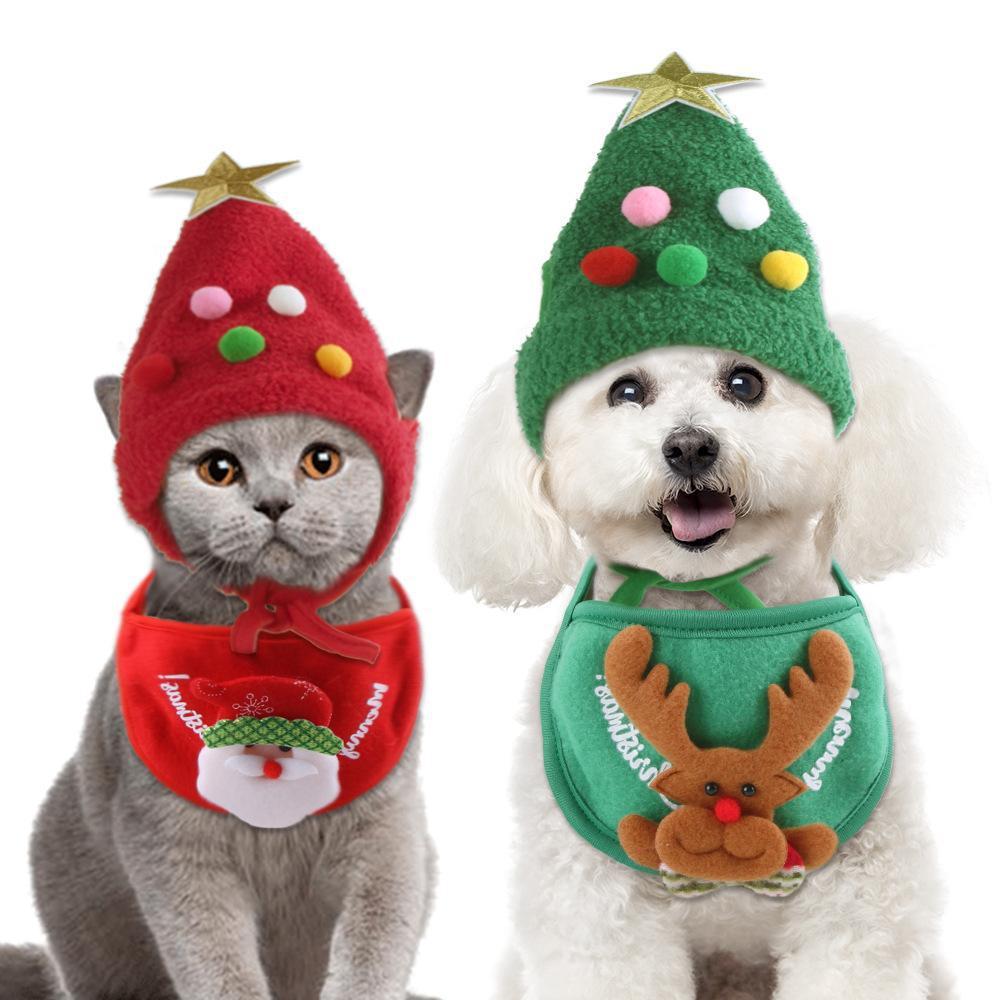 Adorable Christmas Tree Hat for Pets – Festive Holiday Dress-Up Accessory