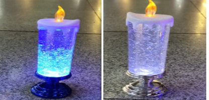 Enchanting Color-Changing LED Glitter Candle – Rechargeable & Waterproof Home Decor