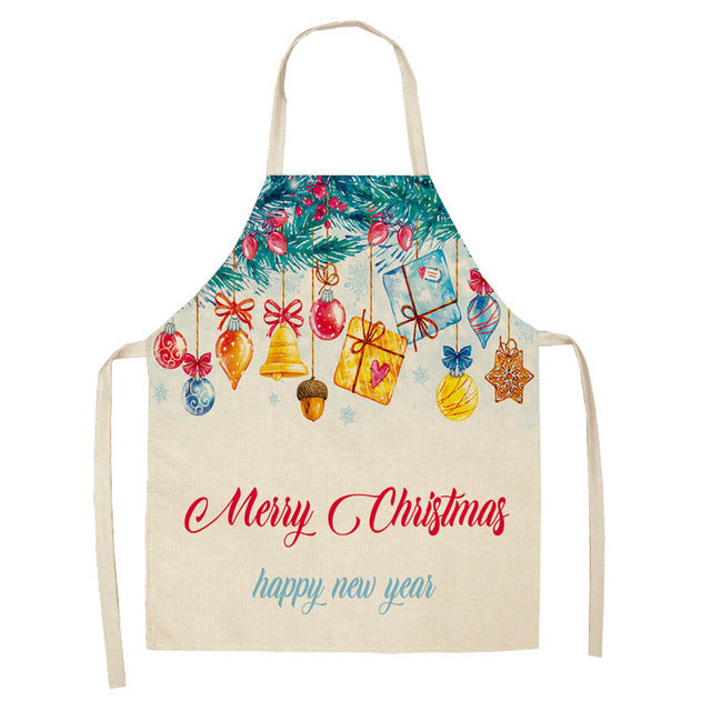 Festive Christmas Cotton & Linen Apron Collection – Perfect for Holiday Cooking & Baking