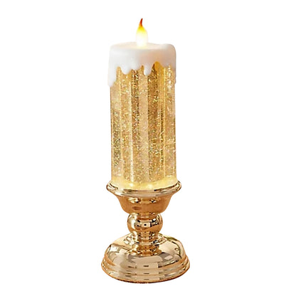 Enchanting Color-Changing LED Glitter Candle – Rechargeable & Waterproof Home Decor