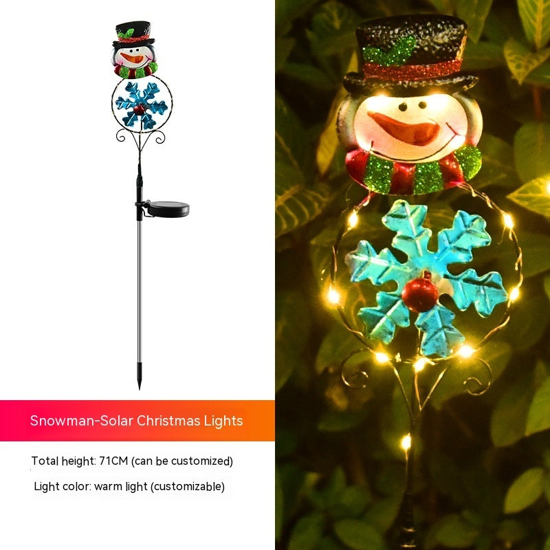 Solar Christmas Garden Lights – Festive LED Snowman, Santa, Reindeer & Penguin Yard Stakes!