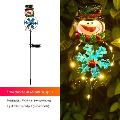 Solar Christmas Garden Lights – Festive LED Snowman, Santa, Reindeer & Penguin Yard Stakes!