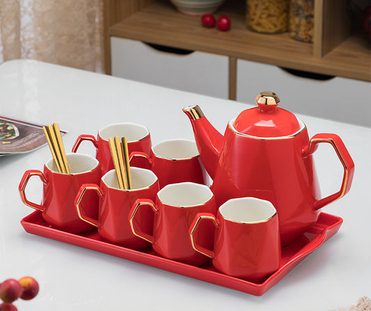 Luxury - Elegant Ceramic Tea & Coffee Set – Perfect for Weddings, Living Room Décor & Festive Gatherings