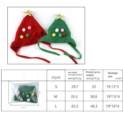 Adorable Christmas Tree Hat for Pets – Festive Holiday Dress-Up Accessory