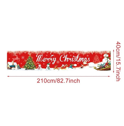 Outdoor Merry Christmas Banner - Festive Holiday Decoration Backdrop for Yard and Fence