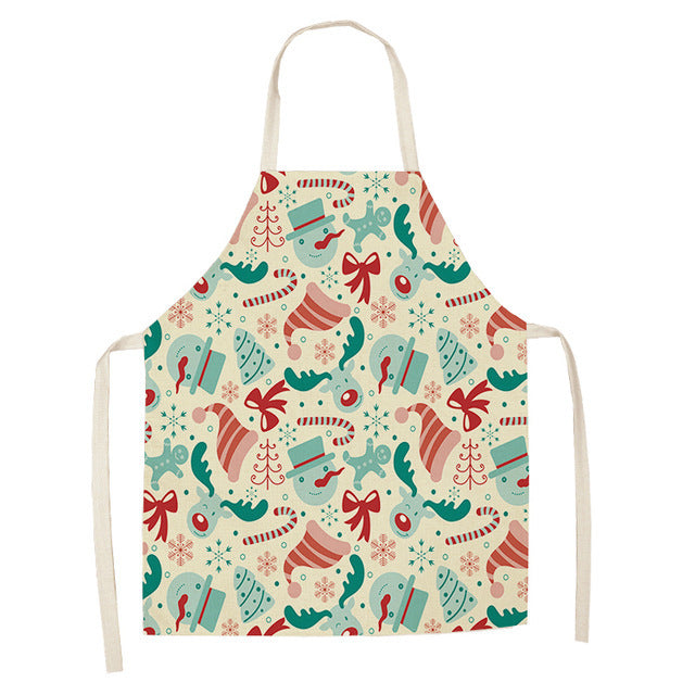 Festive Christmas Cotton & Linen Apron Collection – Perfect for Holiday Cooking & Baking