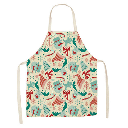 Festive Christmas Cotton & Linen Apron Collection – Perfect for Holiday Cooking & Baking