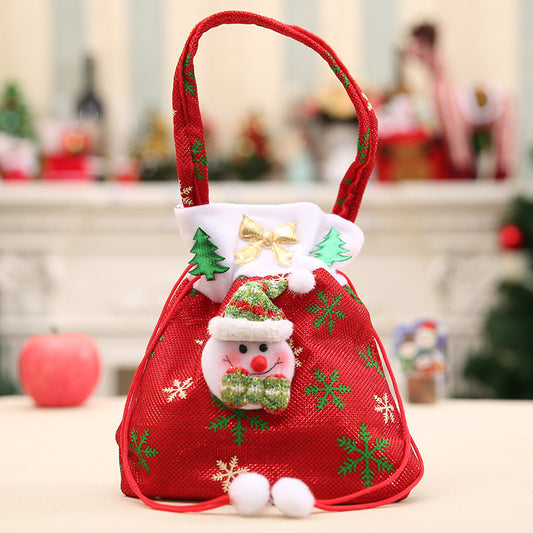 Santa Claus Christmas Drawstring Gift Bags – Festive Holiday Treat Sacks