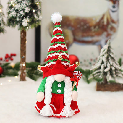 Enchanting Couple Elf Santa Claus Doll Ornaments – Christmas Décor Delight