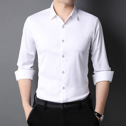 Premium Iron-Free Micro-Elastic Oxford Long Sleeve Shirt for Men