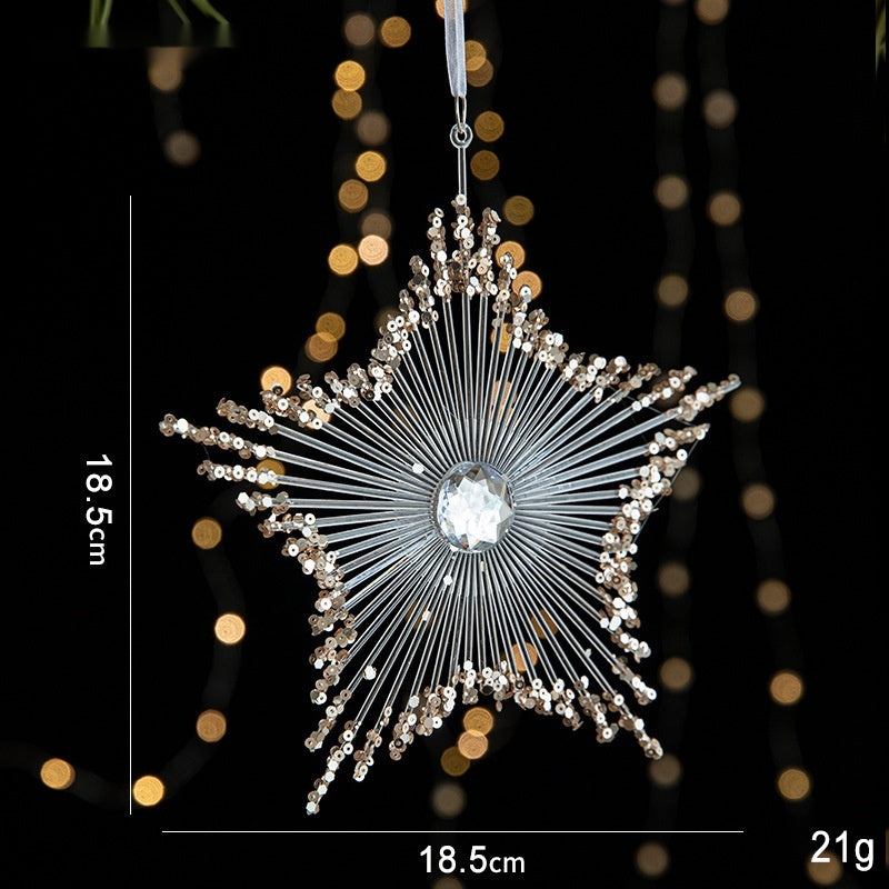 Sparkling Sequin Acrylic Christmas Ornaments – Set of Elegant Transparent Pendants