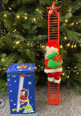 Magical Electric Santa Claus Climbing Ladder – Bring Holiday Cheer to Your Home!