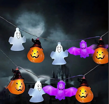 Halloween Lighting Chain | Pumpkin, Ghost & Bat Models for Indoor & Outdoor Decoration